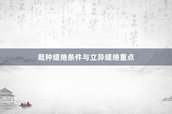 栽种缱绻条件与立异缱绻重点